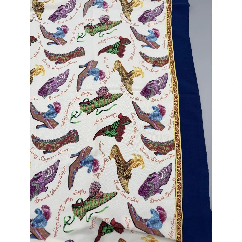 Silk Scarf Colorful High Heel Art Women's 34.8